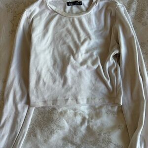 Zara Cream Long Sleeve Top